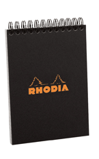 Rhodia note pad A6 black