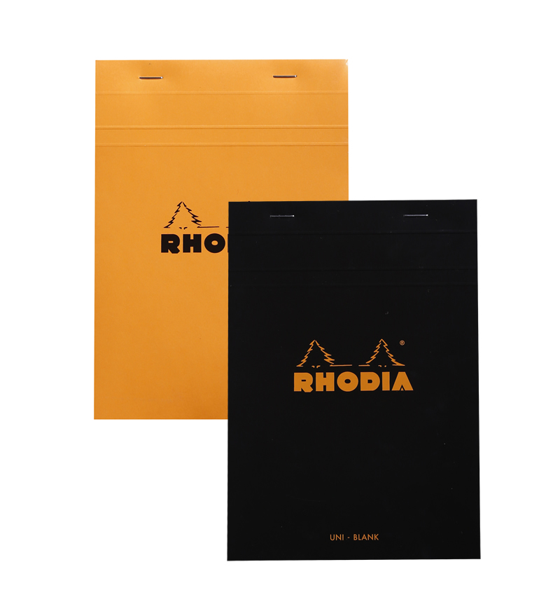 Notepad Orange 6 x 8.25 Rhodia Staplebound R16000 Blank 80 Sheets